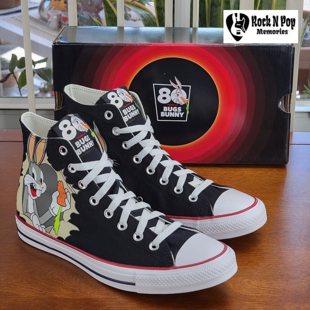 Converse x Bugs Bunny 80Years CTAS HI 169225F Size Men's 9.5 / Women's 11.5 NWB - Picture 1 of 15